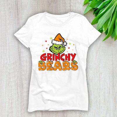 Chicago Bears Merry Christmas NFL Gift For Fan Cute Grinch Lady T-Shirt Women Tee LTL20374