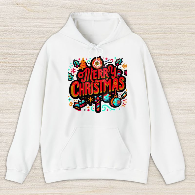 Chicago Blackhawks Merry Christmas NHL Gift For Fan Christmas Funny Unisex Hoodie TAS21343