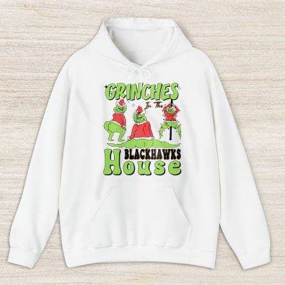 Chicago Blackhawks Merry Christmas NHL Gift For Fan Cute Grinch Unisex Hoodie TAS21661