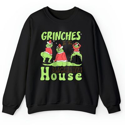 Chicago Blackhawks Merry Christmas NHL Gift For Fan Cute Grinch Unisex Sweatshirt TAH21661