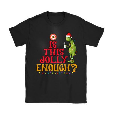 Chicago Blackhawks Merry Christmas NHL Gift For Fan Cute Grinch Unisex T-Shirt Cotton Tee TAT21345