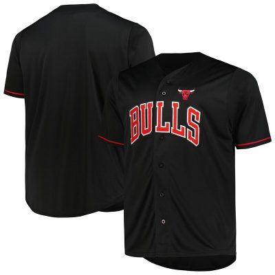 Chicago Bulls Profile Big & Tall Pop Jersey - Black