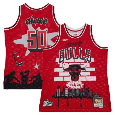 Chicago Bulls x Tats Cru Hardwood Classics Fashion Jersey - Red