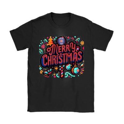 Chicago Cubs Merry Christmas MLB Gift For Fan Christmas Funny Unisex T-Shirt Cotton Tee TAT21361