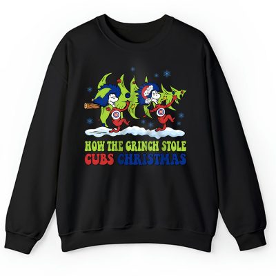 Chicago Cubs Merry Christmas MLB Gift For Fan Cute Grinch Unisex Sweatshirt TAH21680