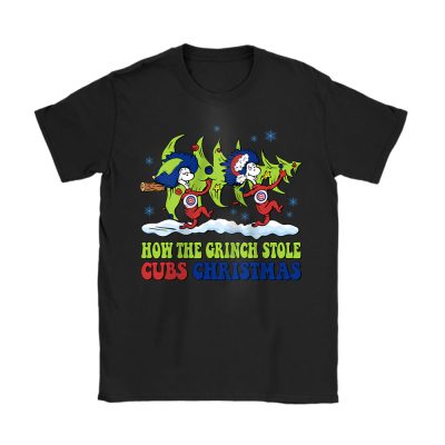 Chicago Cubs Merry Christmas MLB Gift For Fan Cute Grinch Unisex T-Shirt Cotton Tee TAT21680