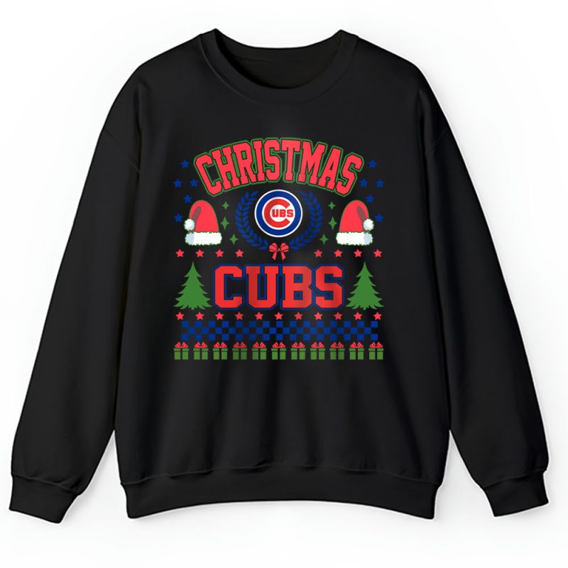 Chicago Cubs Merry Christmas MLB Gift For Fan Cute Santa Hohoho Unisex Sweatshirt TAH21683