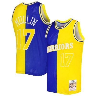 Chris Mullin Golden State Warriors Hardwood Classics 1993/94 Split Swingman Jersey - Royal/Gold