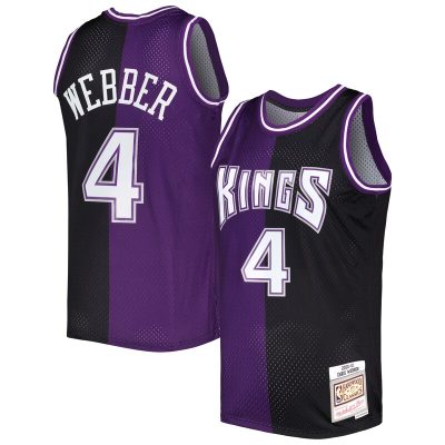 Chris Webber Sacramento Kings Hardwood Classics 2000/01 Split Swingman Jersey - Purple/Black