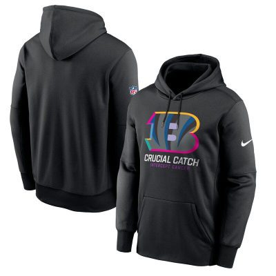 Cincinnati Bengals 2024 NFL Crucial Catch Performance Fleece Pullover Hoodie - Black