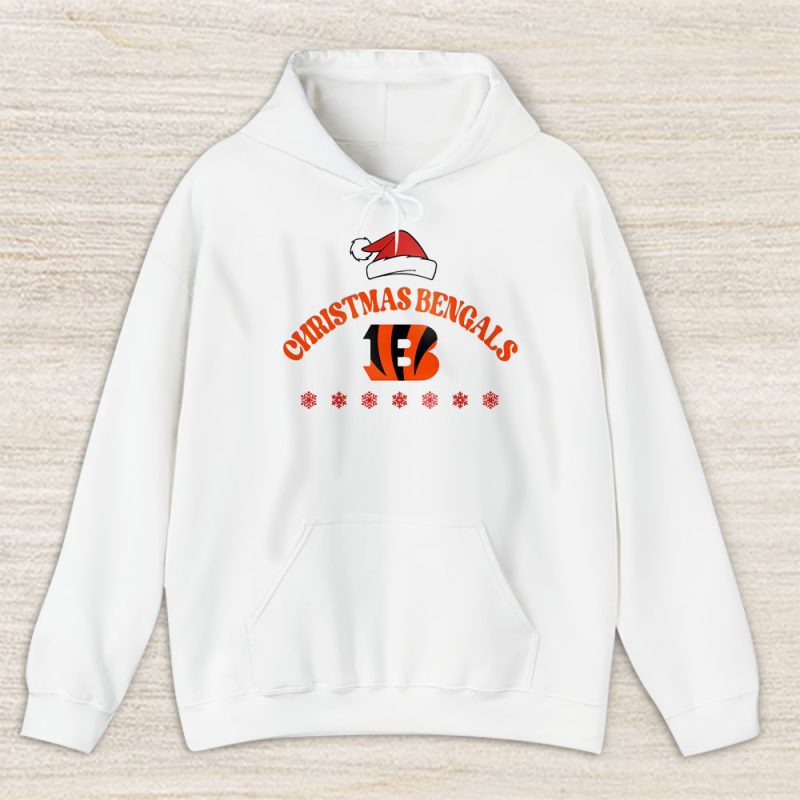 Cincinnati Bengals Merry Christmas NFL Gift For Fan Cute Santa Hohoho Unisex Hoodie TAS20410