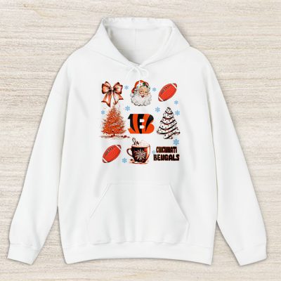 Cincinnati Bengals Merry Christmas NFL Gift For Fan Santa Xmas Family Christmas Unisex Hoodie TAS20412