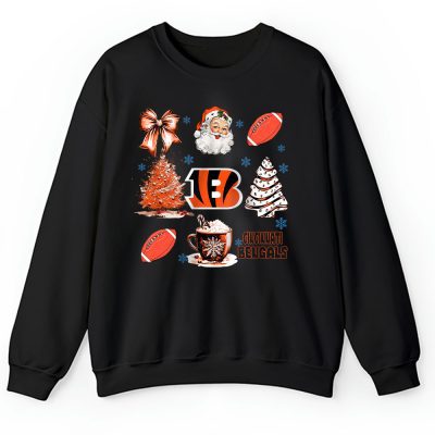 Cincinnati Bengals Merry Christmas NFL Gift For Fan Santa Xmas Family Christmas Unisex Sweatshirt TAH20412