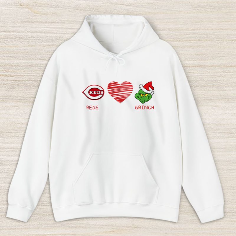 Cincinnati Reds Merry Christmas MLB Gift For Fan Cute Grinch Unisex Hoodie TAS21690