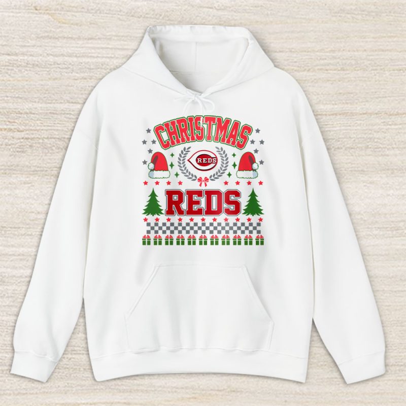 Cincinnati Reds Merry Christmas MLB Gift For Fan Cute Santa Hohoho Unisex Hoodie TAS21691