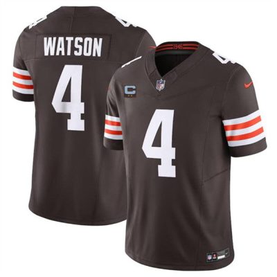 Cleveland Browns #4 Deshaun Watson Brown 2024 F.U.S.E. With 2-Star C Patch Vapor Limited Football Stitched Jersey