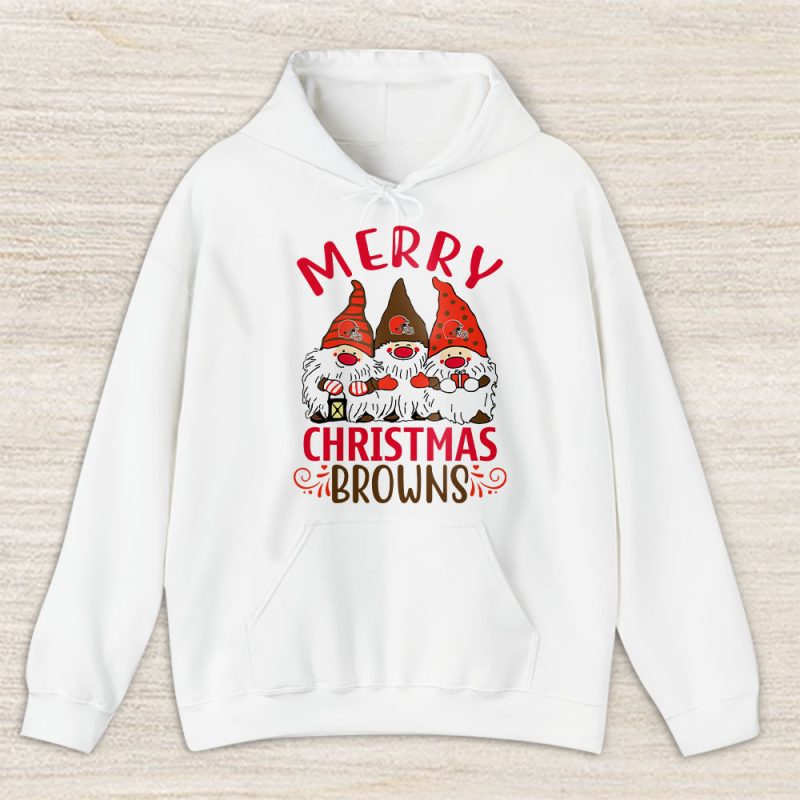 Cleveland Browns Merry Christmas NFL Gift For Fan Christmas Gnomes Unisex Hoodie TAS20429