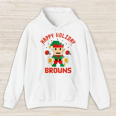 Cleveland Browns Merry Christmas NFL Gift For Fan Cute Elf Happy Holiday Unisex Hoodie TAS20417