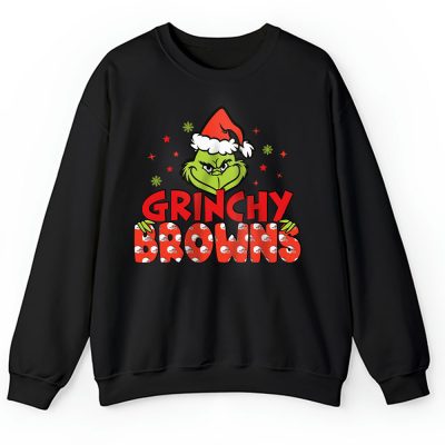 Cleveland Browns Merry Christmas NFL Gift For Fan Cute Grinch Unisex Sweatshirt TAH20444