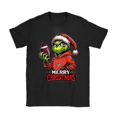 Cleveland Browns Merry Christmas NFL Gift For Fan Cute Grinch Unisex T-Shirt Cotton Tee TAT20420