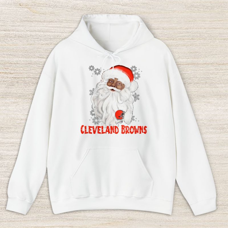 Cleveland Browns Merry Christmas NFL Gift For Fan Cute Santa Hohoho Unisex Hoodie TAS20413