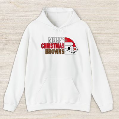 Cleveland Browns Merry Christmas NFL Gift For Fan Cute Santa Hohoho Unisex Hoodie TAS20421