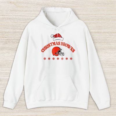 Cleveland Browns Merry Christmas NFL Gift For Fan Cute Santa Hohoho Unisex Hoodie TAS20445