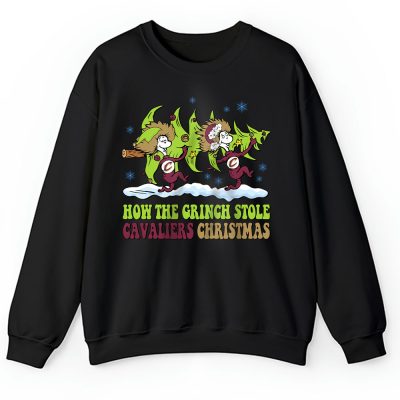 Cleveland Cavaliers Merry Christmas NBA Gift For Fan Cute Grinch Unisex Sweatshirt TAH21692