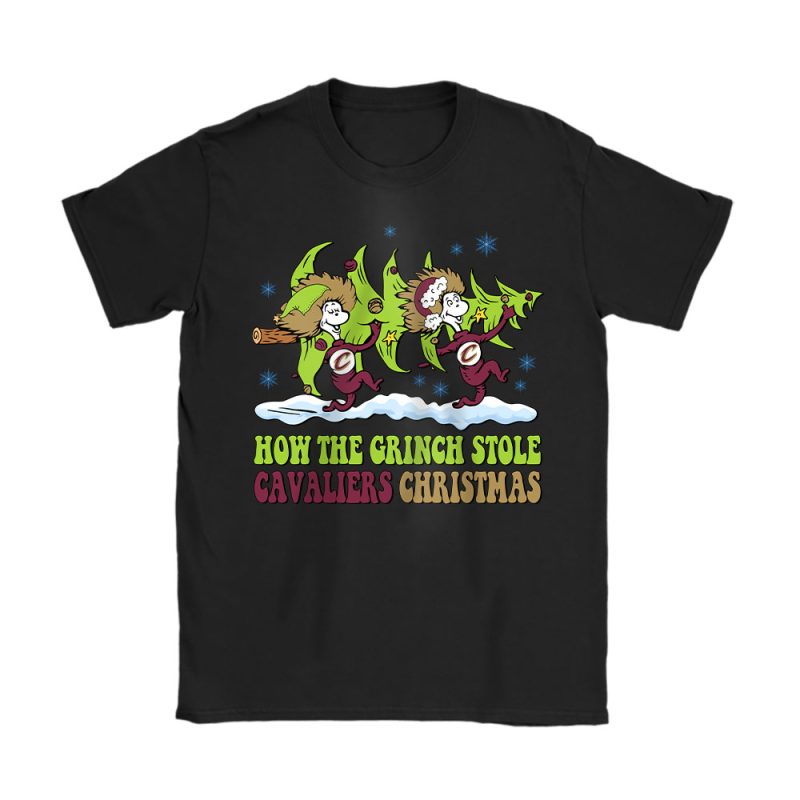 Cleveland Cavaliers Merry Christmas NBA Gift For Fan Cute Grinch Unisex T-Shirt Cotton Tee TAT21692