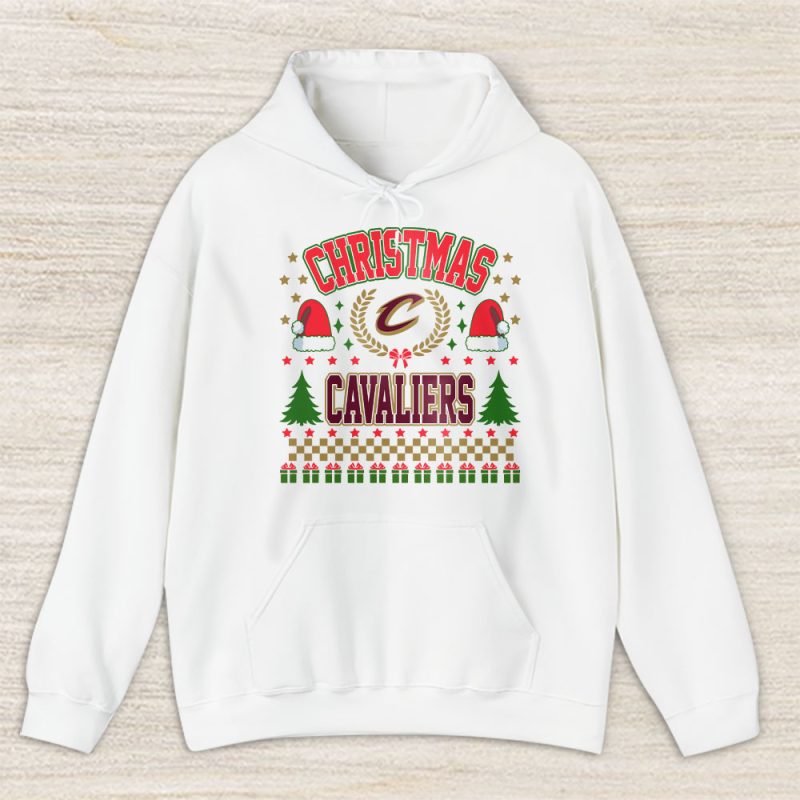 Cleveland Cavaliers Merry Christmas NBA Gift For Fan Cute Santa Hohoho Unisex Hoodie TAS21695