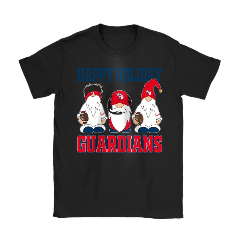 Cleveland Guardians Merry Christmas MLB Gift For Fan Christmas Gnomes Unisex T-Shirt Cotton Tee TAT21375