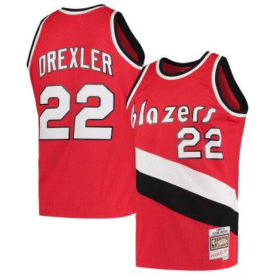 Clyde Drexler Portland Trail Blazers 1983/84 Hardwood Classics Swingman Jersey - Red