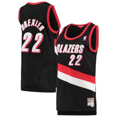 Clyde Drexler Portland Trail Blazers Women's 1991/92 Hardwood Classics Swingman Jersey - Black