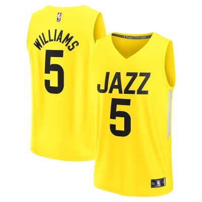 Cody Williams Utah Jazz 2024 NBA Draft Fast Break Player Jersey - Icon Edition - Yellow