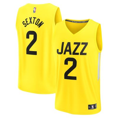 Collin Sexton Utah Jazz Fast Break Replica Player Jersey - Icon Edition - Yellow