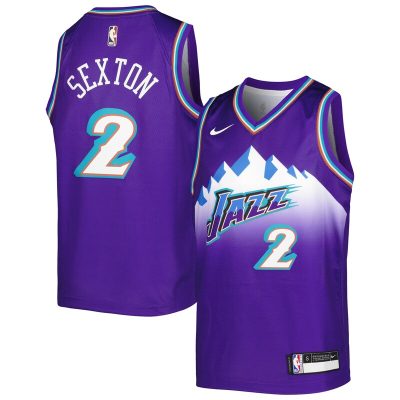 Collin Sexton Utah Jazz Youth 2022/23 Swingman Jersey - City Edition - Purple