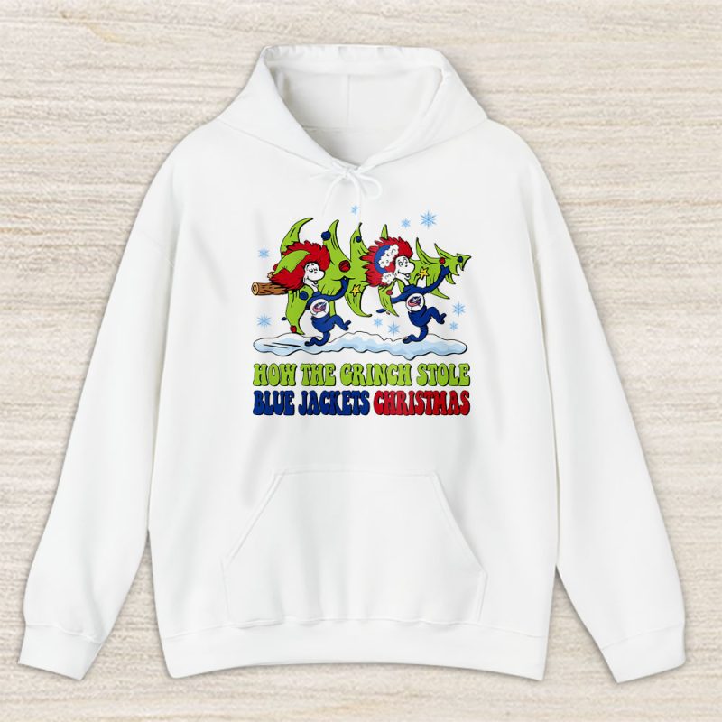 Columbus Blue Jackets Merry Christmas NHL Gift For Fan Cute Grinch Unisex Hoodie TAS21664