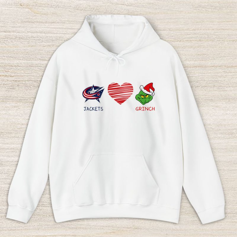 Columbus Blue Jackets Merry Christmas NHL Gift For Fan Cute Grinch Unisex Hoodie TAS21666