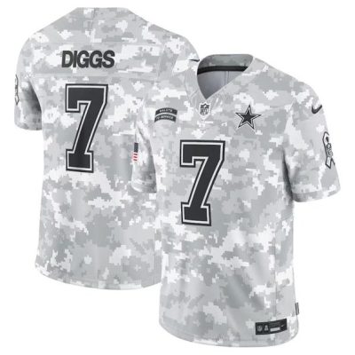 Dallas Cowboys #7 Trevon Diggs Arctic Camo 2024 F.U.S.E. Salute to Service Limited Football Stitched Jersey