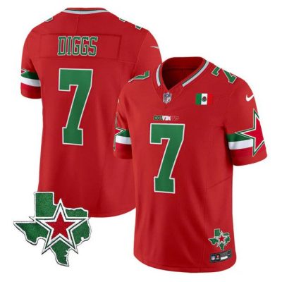 Dallas Cowboys #7 Trevon Diggs Red 2024 F.U.S.E. Mexico Vapor Untouchable Limited Stitched Jersey