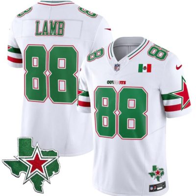 Dallas Cowboys #88 CeeDee Lamb White 2024 F.U.S.E. Mexico Vapor Untouchable Limited Stitched Jersey