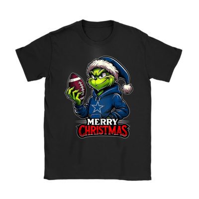 Dallas Cowboys Merry Christmas NFL Gift For Fan Cute Grinch Unisex T-Shirt Cotton Tee TAT20455