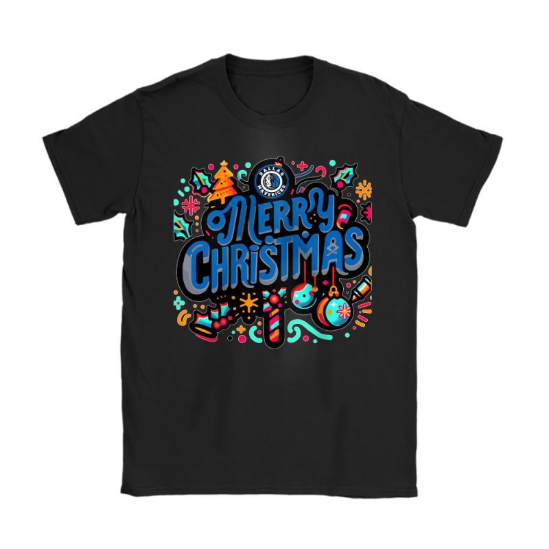 Dallas Mavericks Merry Christmas NBA Gift For Fan Christmas Funny Unisex T-Shirt Cotton Tee TAT21383