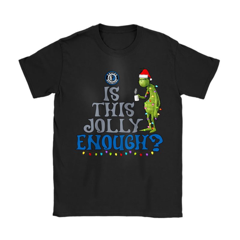 Dallas Mavericks Merry Christmas NBA Gift For Fan Cute Grinch Unisex T-Shirt Cotton Tee TAT21384