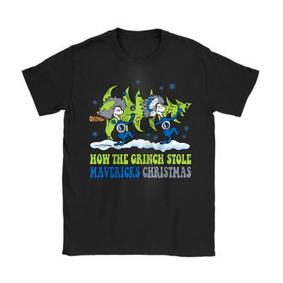 Dallas Mavericks Merry Christmas NBA Gift For Fan Cute Grinch Unisex T-Shirt Cotton Tee TAT21708