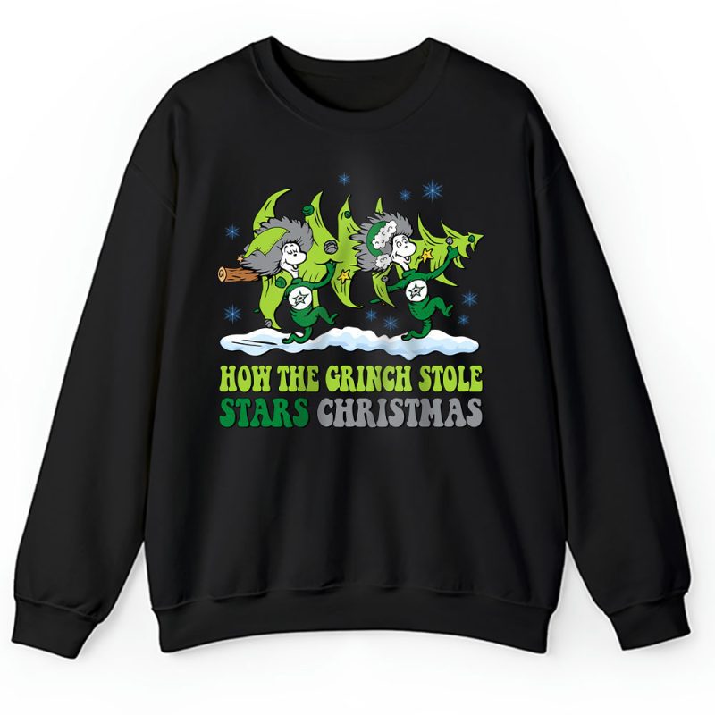 Dallas Stars Merry Christmas NHL Gift For Fan Cute Grinch Unisex Sweatshirt TAH21712