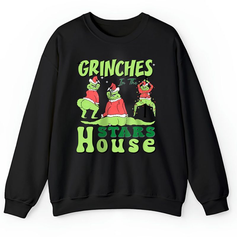 Dallas Stars Merry Christmas NHL Gift For Fan Cute Grinch Unisex Sweatshirt TAH21713