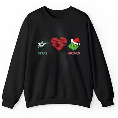 Dallas Stars Merry Christmas NHL Gift For Fan Cute Grinch Unisex Sweatshirt TAH21714