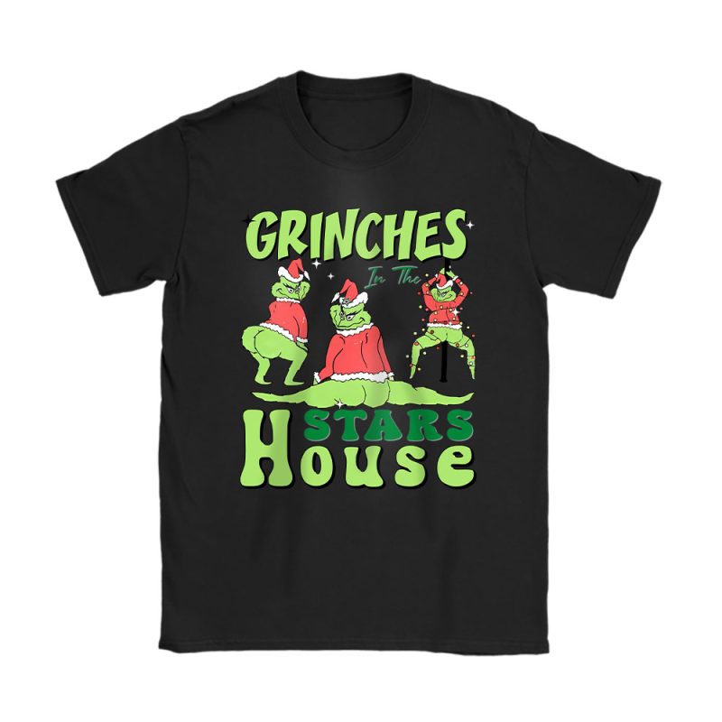 Dallas Stars Merry Christmas NHL Gift For Fan Cute Grinch Unisex T-Shirt Cotton Tee TAT21713