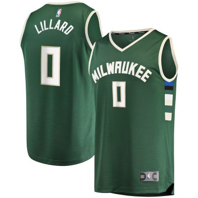 Damian Lillard Milwaukee Bucks Men's Fast Break Player Jersey - Icon Edition - Hunter Green